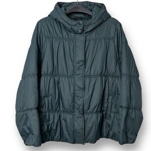 Torrid Lightweight Nylon Hooded Puffer Jacket Green Size 3